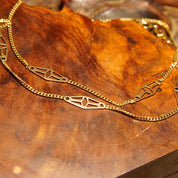 Vintage Italian 14K Gold Filigree Station Necklace, Elegant Yellow Gold Chain, Feminine Gold Chain, 585 Jewelry, 18 1/4" L