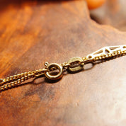 Vintage Italian 14K Gold Filigree Station Necklace, Elegant Yellow Gold Chain, Feminine Gold Chain, 585 Jewelry, 18 1/4" L