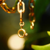Vintage 585 Yellow Gold Oval Link Bracelet, 4.5mm Chunky Hollow Gold Cable Chain, 14K Statement Bracelet, Unisex, 7 1/4 L