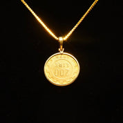Vintage Milor Italy 14K Gold Italian Lire Coin Pendant, Republica Italian 200 Lire, 1978-1998, Solid Gold Bezel Case & Bail, 1 3/8" L