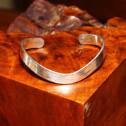 Vintage Modernist Sterling Silver Chevron Cuff Bracelet, Sleek Minimalist Cuff, 925 Mexico, 8mm Wide Adjustable Cuff, 5 1/2" L