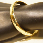 Vintage Italian 14K Yellow Gold Omega Bracelet, Solid Gold Link Bracelet, 8mm Gold Band, Box Clasp, Unisex, 585 Jewelry, 7 1/8" L