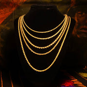 Vintage 14K Yellow Gold Rope Chains, Hollow Gold Rope Chain Necklace, Unisex Chain, Classic Gold Chain, 585 Jewelry, 16-24