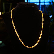 Vintage 14K Yellow Gold Rope Chains, Hollow Gold Rope Chain Necklace, Unisex Chain, Classic Gold Chain, 585 Jewelry, 16-24