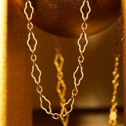 Vintage 14K Gold Filigree Chain, Art Deco, Fancy Yellow Gold Links, Elegant Gold Choker, 585 Accessories, 18 L