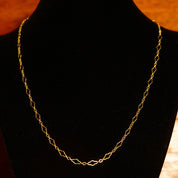 Vintage 14K Gold Filigree Chain, Art Deco, Fancy Yellow Gold Links, Elegant Gold Choker, 585 Accessories, 18 L