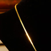 Vintage Italian 14K Gold Serpentine Chain, 2mm Articulated Gold Chain Necklace, Solid Yellow Gold Chain, Unisex 585 Jewelry, 19 3/4 L