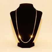 Vintage 14K Yellow Gold Boston Link Chain Necklace, 3mm Solid Gold Chain, Modernist, Unisex, 585 Jewelry, 22 Long