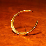 Antique 14K Gold & Platinum Horseshoe Brooch, Large Victorian Horseshoe Pin, Platinum Nail Heads, Riker Brothers, Equestrian, 1 5/8" L