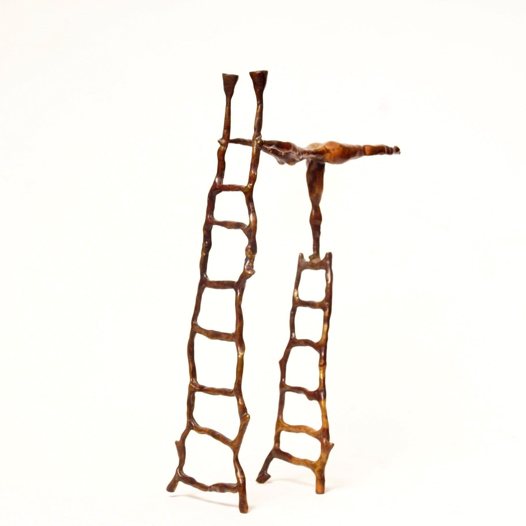 Vintage Abstract Modernist Bronze Nude Figural State/Candle Holder,