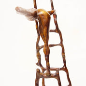 Vintage Abstract Modernist Bronze Nude Figural State/Candle Holder,