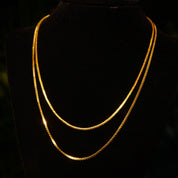 Vintage Italian 14K Gold Box Chains, 1.5mm Solid Yellow Gold Box Chains, Fine Gold Chains, Pendant Chain, 585 Jewelry, 16/18 Long