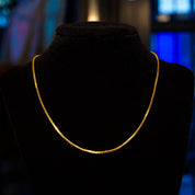 Vintage Italian 14K Gold Box Chains, 1.5mm Solid Yellow Gold Box Chains, Fine Gold Chains, Pendant Chain, 585 Jewelry, 16/18 Long