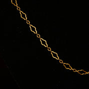 Vintage 14K Gold Filigree Chain, Art Deco, Fancy Yellow Gold Links, Elegant Gold Choker, 585 Accessories, 18 L