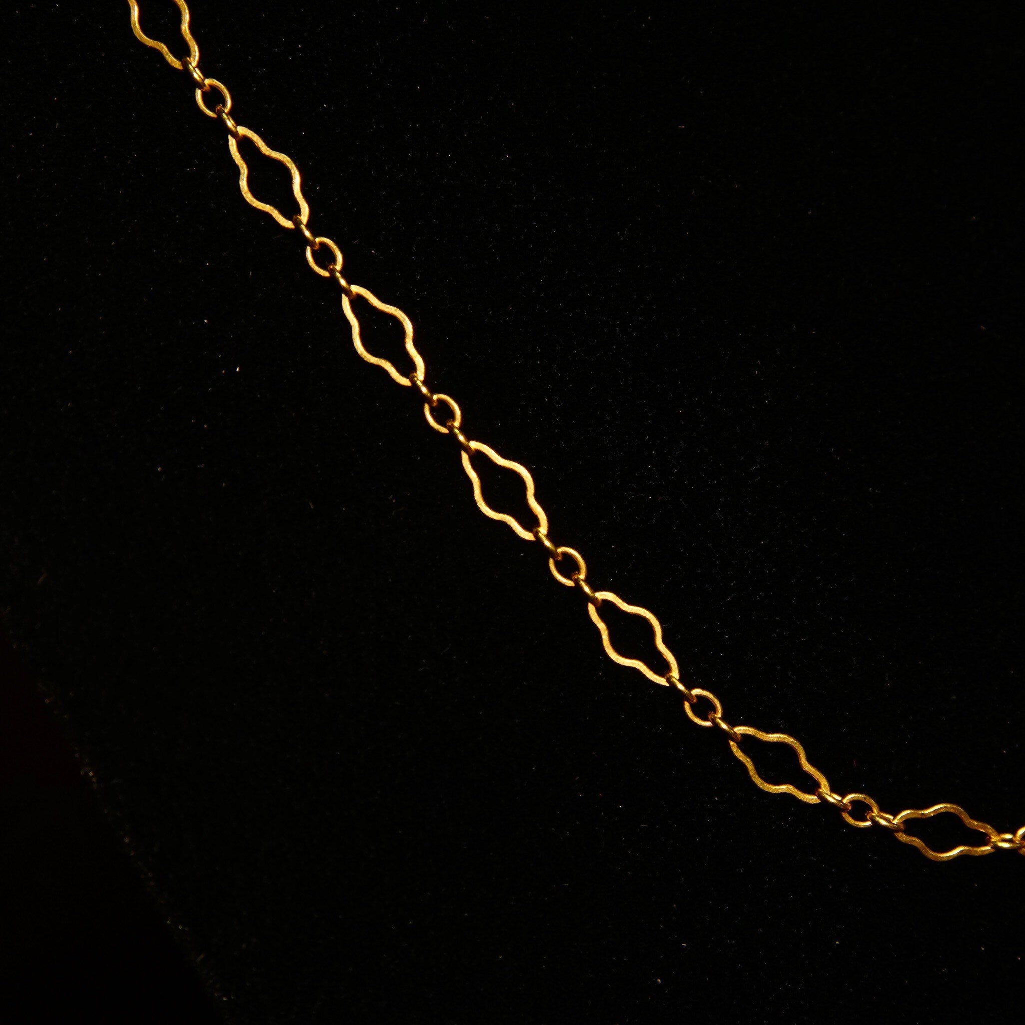 Vintage 14K Gold Filigree Chain, Art Deco, Fancy Yellow Gold Links, Elegant Gold Choker, 585 Accessories, 18 L