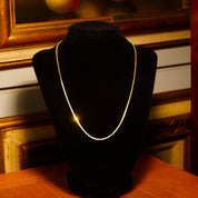 Vintage Italian 14K Gold Serpentine Chain, 2mm Articulated Gold Chain Necklace, Solid Yellow Gold Chain, Unisex 585 Jewelry, 19 3/4 L