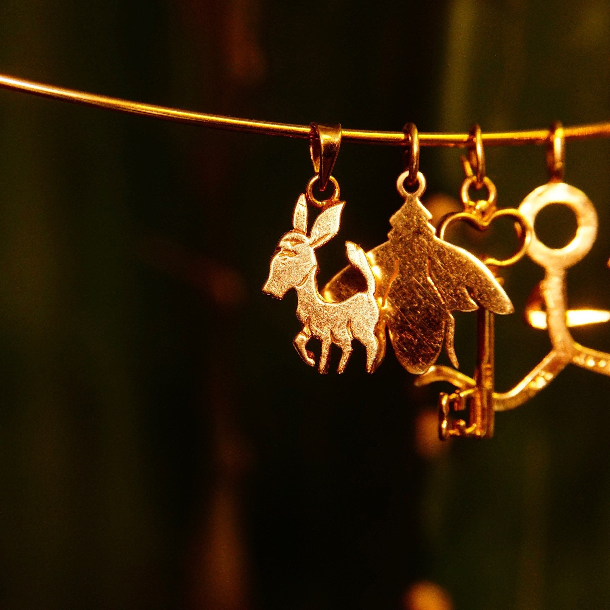 Vintage 14K Solid Yellow Gold Charms/Pendants, Assortment Of Cute Gold Charms, Animal Shapes & Objets, 585 Charm Bracelet Accessories