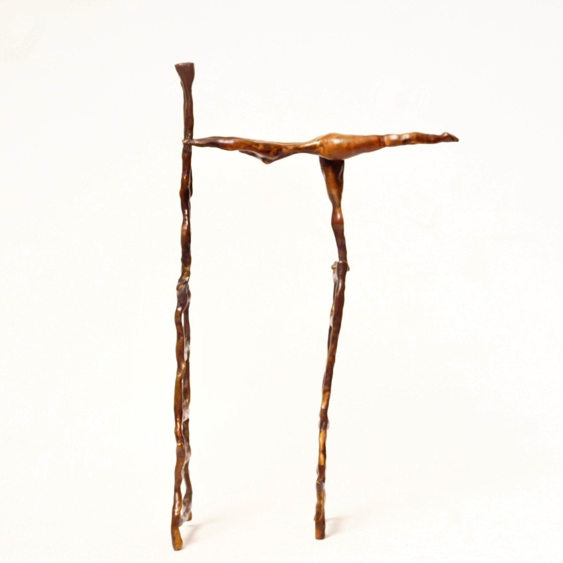Vintage Abstract Modernist Bronze Nude Figural State/Candle Holder,