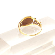 14K Enamel Order Of The Eastern Star Ring In Yellow Gold, F.A.T.A.L Women's Masonic Ring, Size 5 1/4 US