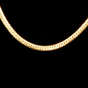 Vintage Hallmarked 18K Gold Herringbone Chain, BREV 172 AR 750, Unisex Yellow Gold Chain, 4mm Solid Gold Chain, 18" Long