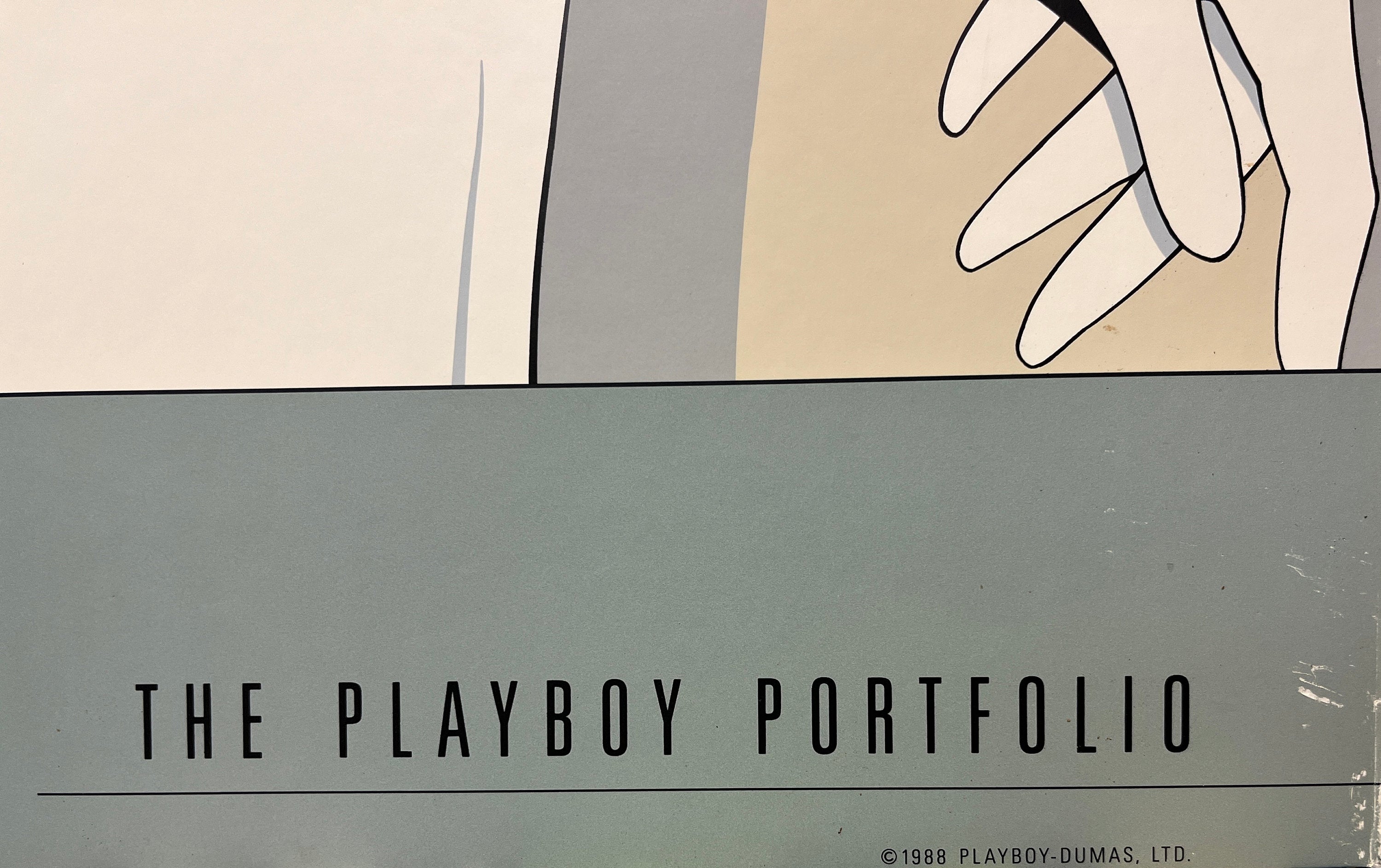 1988 Patrick Nagel The Playboy Portfolio Framed Serigraph Painting Print, Pop Art Style Illustration Of Undressed Woman, 36.25" H x 24" W