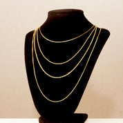 Vintage 14K Gold Chains, Thin Yellow Gold Box/Rope/Wheat/Serpentine Link Chains, Unisex, 585 Pendant Chain Necklaces, 15 3/4" - 24"