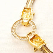 14K Diamond Panther Knocker Collar Necklace, Diamond Encrusted Pendant & Chain, 1.56 TCW, Solid 585 Gold, 16 1/4" L