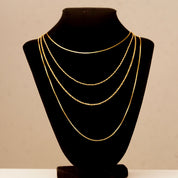Vintage 14K Gold Chains, Thin Yellow Gold Box/Rope/Wheat/Serpentine Link Chains, Unisex, 585 Pendant Chain Necklaces, 15 3/4" - 24"