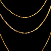 Vintage 14K Gold Chains, Thin Yellow Gold Box/Rope/Wheat/Serpentine Link Chains, Unisex, 585 Pendant Chain Necklaces, 15 3/4" - 24"