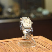 1924 Tiffany & Co. Longines 11.62N Tonneau .935 Silver Radium Dial Swiss Wrist Watch, 15 Jewel Movement, Keeping Time