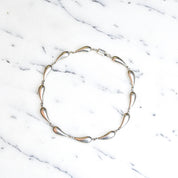 Vintage Mexican Sterling Silver Teardrop Link Necklace, Heavy/Chunky Chain Necklace, Polished Silver Links, TAXCO 925, 18" L