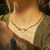 14K Diamond Panther Knocker Collar Necklace, Diamond Encrusted Pendant & Chain, 1.56 TCW, Solid 585 Gold, 16 1/4" L