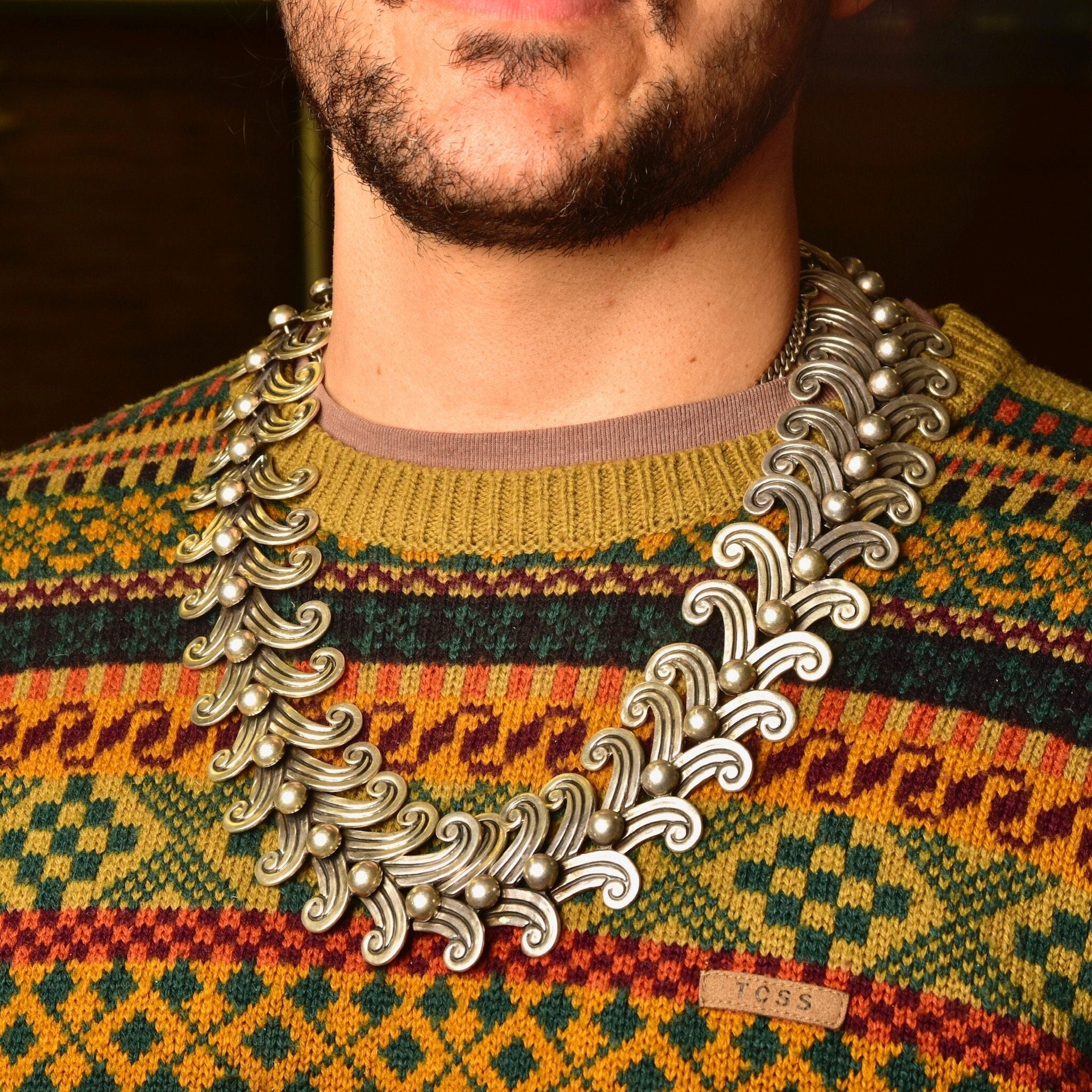  Matching Bracelet, Articulated 925 Necklace