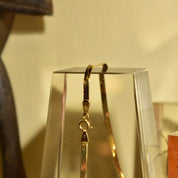 Vintage 14K Gold Herringbone Chevron Diamond Solitaire Necklace, .11 CT Brilliant Diamond, Decollete Necklace 20 1/2"
