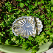 Vintage Native American Sterling Silver Turquoise Belt Buckle, Mini Hammered Concho Buckle, Beautiful Turquoise Stone, 2 1/4"
