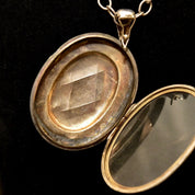 Vintage/Antique Hand-Engraved Sterling Silver Locket, Intricate Designs, Floral Motifs, Ornate Two-Sided Picture Locket, 2 5/8" L