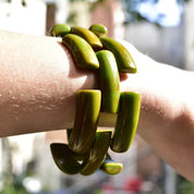 Vintage Chunky Green Bakelite Cuff Bracelet, Vintage Jewelry, Bakelite Jewelry, Marble Jewelry, Plastic, Green Bracelet