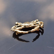 Vintage Gold-Toned Crab Brooch, Cute Crab Pin, Cancer Crab Pin, Zodiac Jewelry, Cancer Season, Jacket/Purse Pin, 40mm