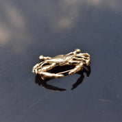 Vintage Gold-Toned Crab Brooch, Cute Crab Pin, Cancer Crab Pin, Zodiac Jewelry, Cancer Season, Jacket/Purse Pin, 40mm