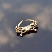 Vintage Gold-Toned Crab Brooch, Cute Crab Pin, Cancer Crab Pin, Zodiac Jewelry, Cancer Season, Jacket/Purse Pin, 40mm