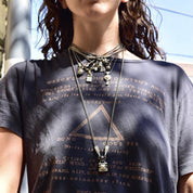 Lisa Jenks 90's Sterling Silver Pendant Necklaces, Curio Charm Chain Necklaces, Modernist Jewelry,