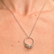 Vintage 14K White Gold Loose Rope Chain, Sparkling White Gold Chain, 1mm Dainty White Gold Chain, Pendant/Charm Necklace, 18 1/8" L