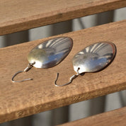 Vintage Sterling Silver Spoon Dangle Earrings, Spoon Earrings, Unique Earrings, 925 Earrings, 34mm
