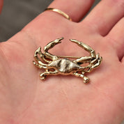 Vintage Gold-Toned Crab Brooch, Cute Crab Pin, Cancer Crab Pin, Zodiac Jewelry, Cancer Season, Jacket/Purse Pin, 40mm