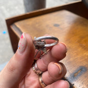 Sterling Silver and Abalone and Mother of Pearl Butterfly Ring, Stone Winged Butterfly Ring, Butterfly Ring, Bug Ring, Adjustable Ring