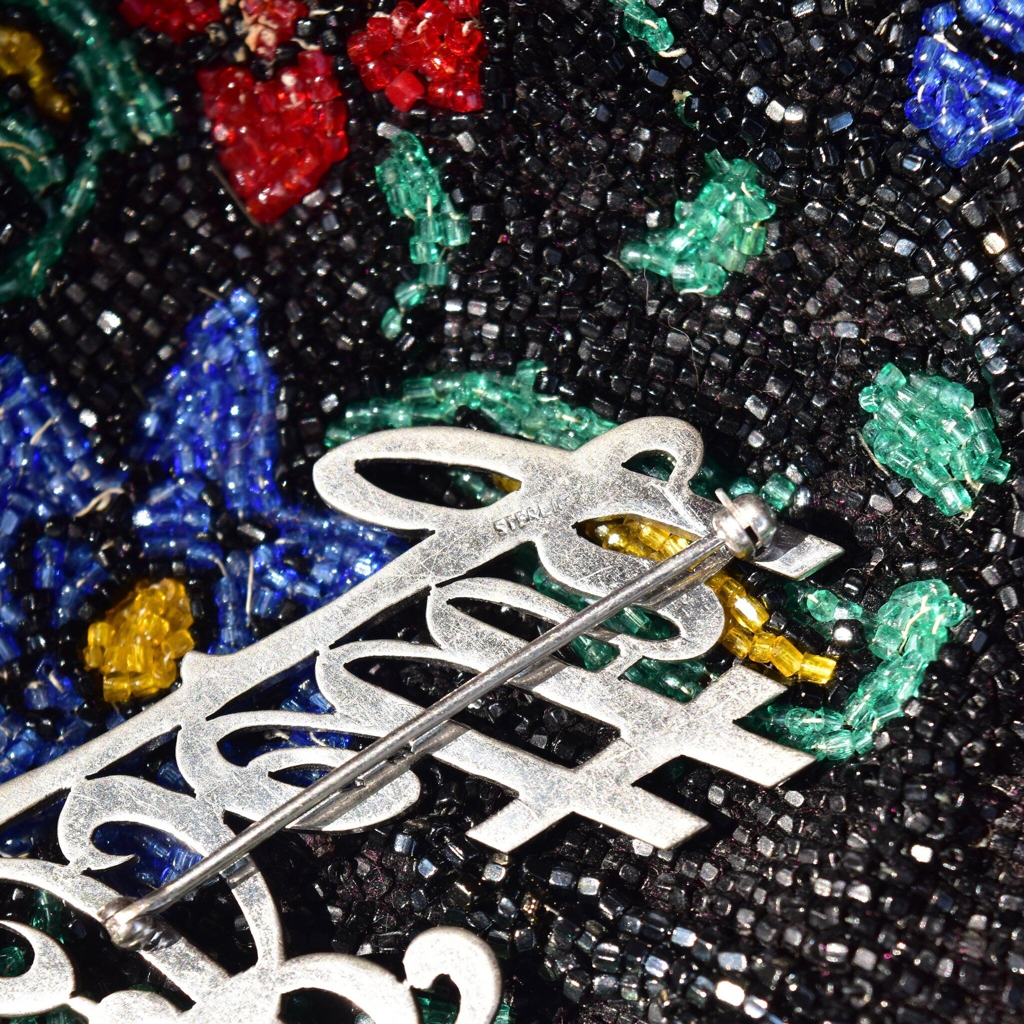 Sparkling Art Deco Sterling Silver 'Betty' Script Brooch Pin, Marcasite Encrusted Silver Brooch, Script Font Design, 2 1/2" W