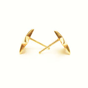 Solid Gold Star Stud Earrings In 18K, Small 5-Pointed Star, Polished Yellow Gold, Cute Vintage Earrings, 12mm