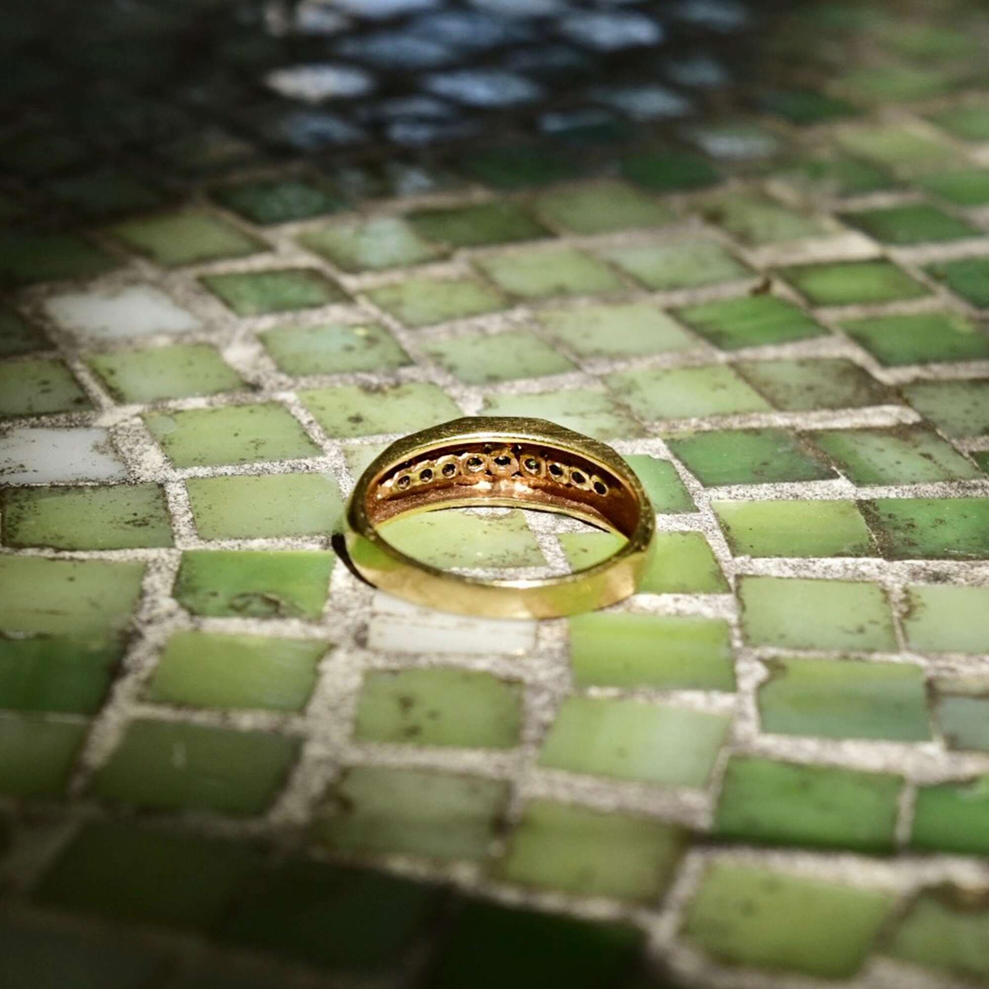 14K Channel Set Diamond Wedding Ring
