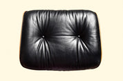 Rare HERMAN MILLER Eames Lounge Chair & Ottoman In Rosewood Black Leather, Original 1970's Eames Swivel Chair Set