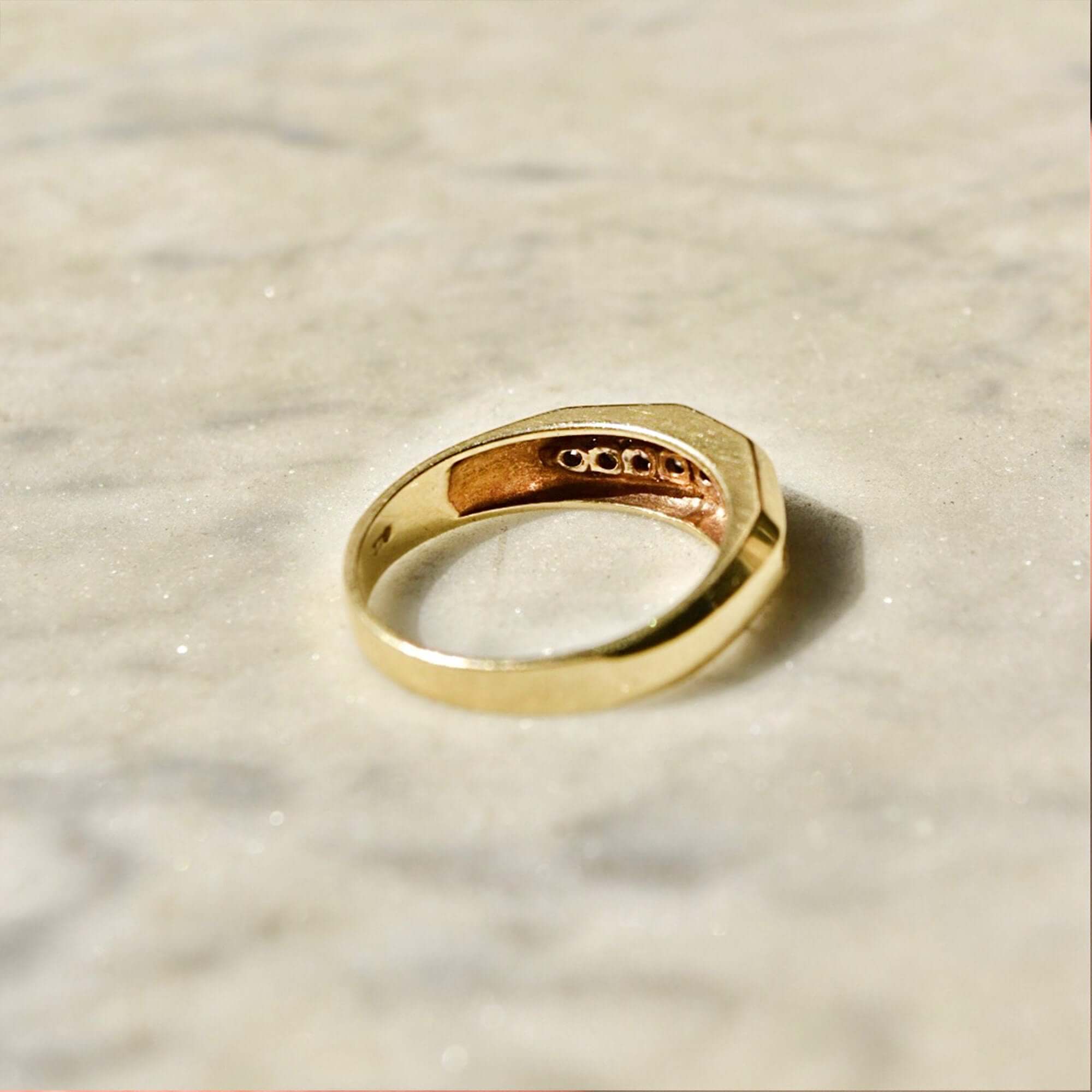 14K Channel Set Diamond Wedding Ring